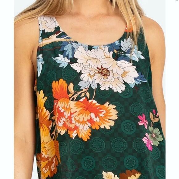 Johnny Was Roselynn Silk Floral Print Tank Top M - Picture 4 of 12